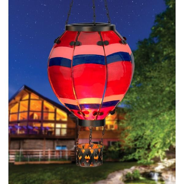 Hot Air Balloon Solar Lantern Large - Stripe