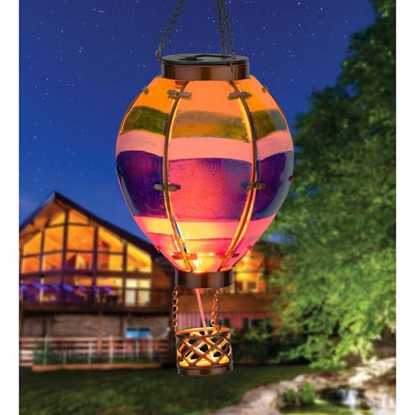 Hot Air Balloon Solar Lantern Small - Stripe