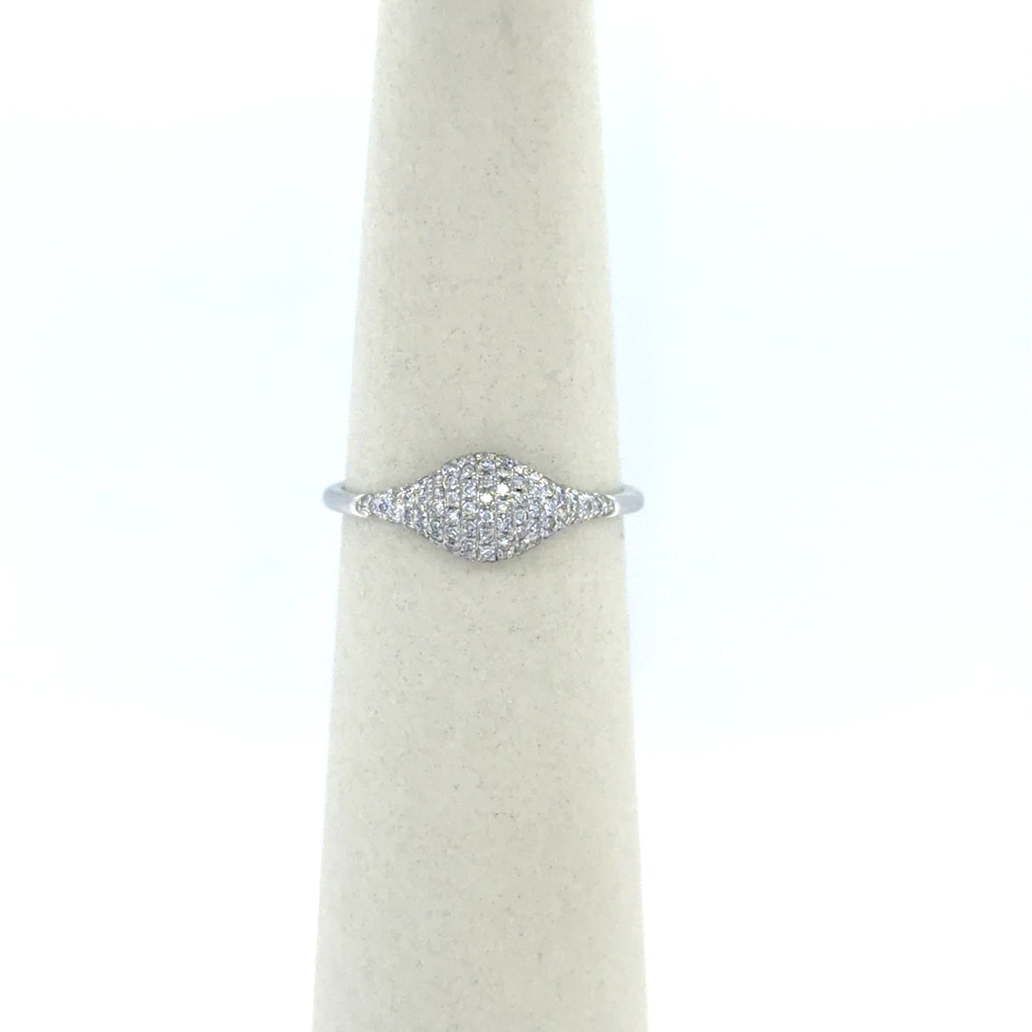 0.2 CTW Floral Diamond Cluster Ring in 14K White Gold