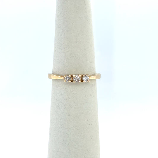 0.33 CTW Past, Present & Future Diamond Ring in 10K Yellow Gold