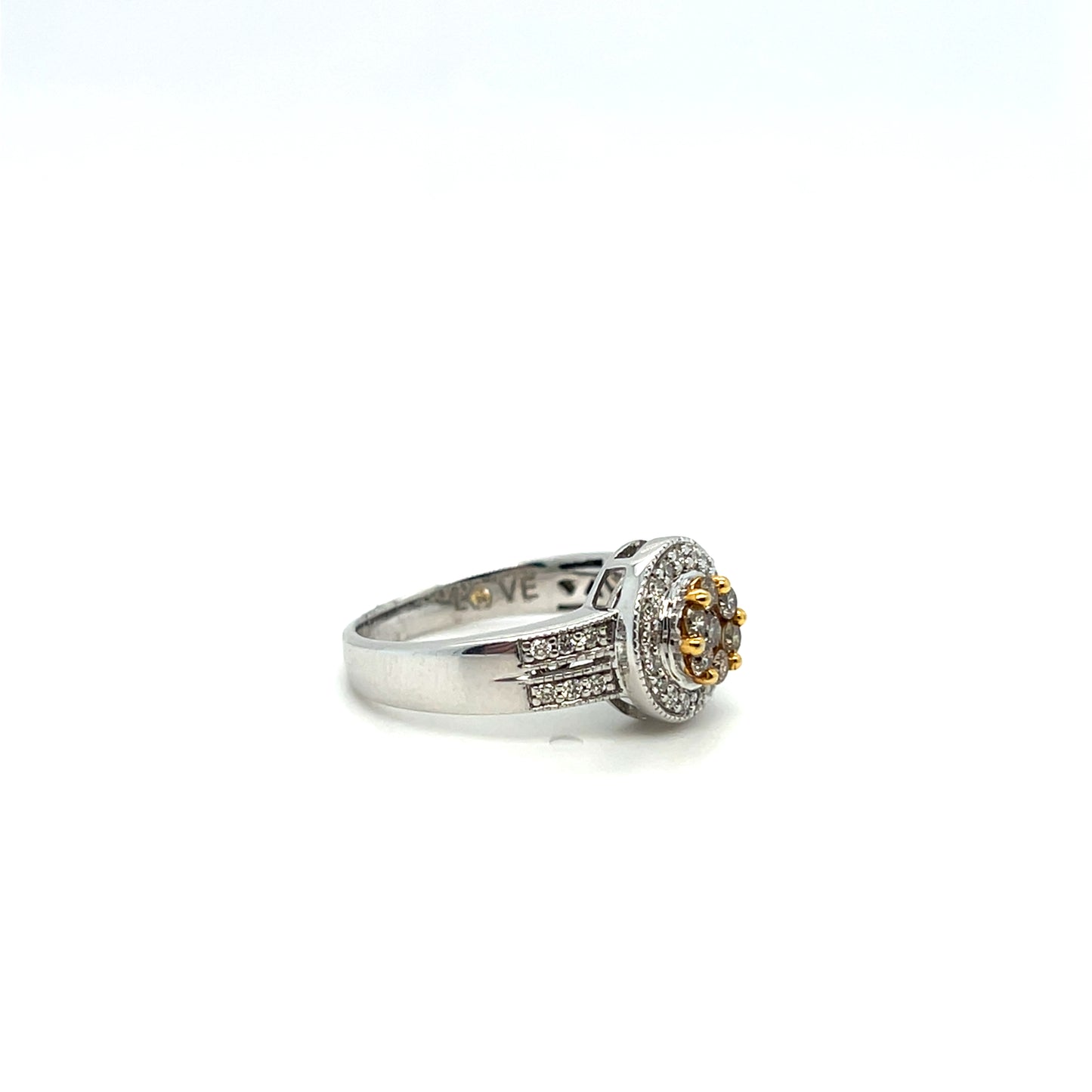 0.63CTW White & Chocolate Diamond Ring in 14K White Gold