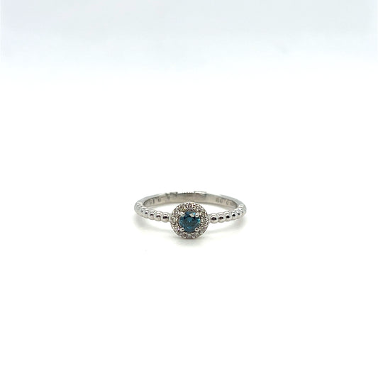 0.23CTW Blue Diamond Ring