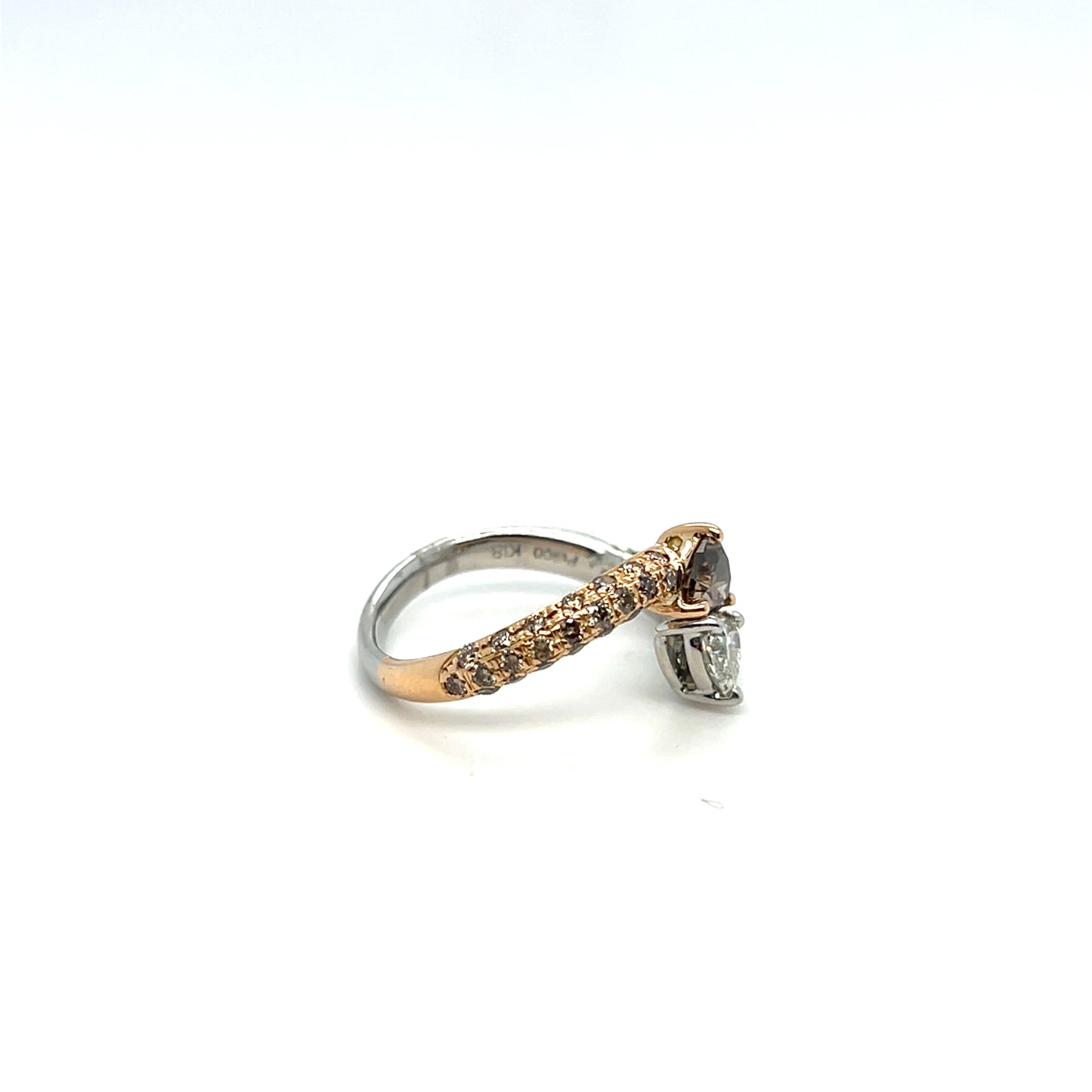 1.29CTW Chocolate Diamond Ring in 18K Gold Mix