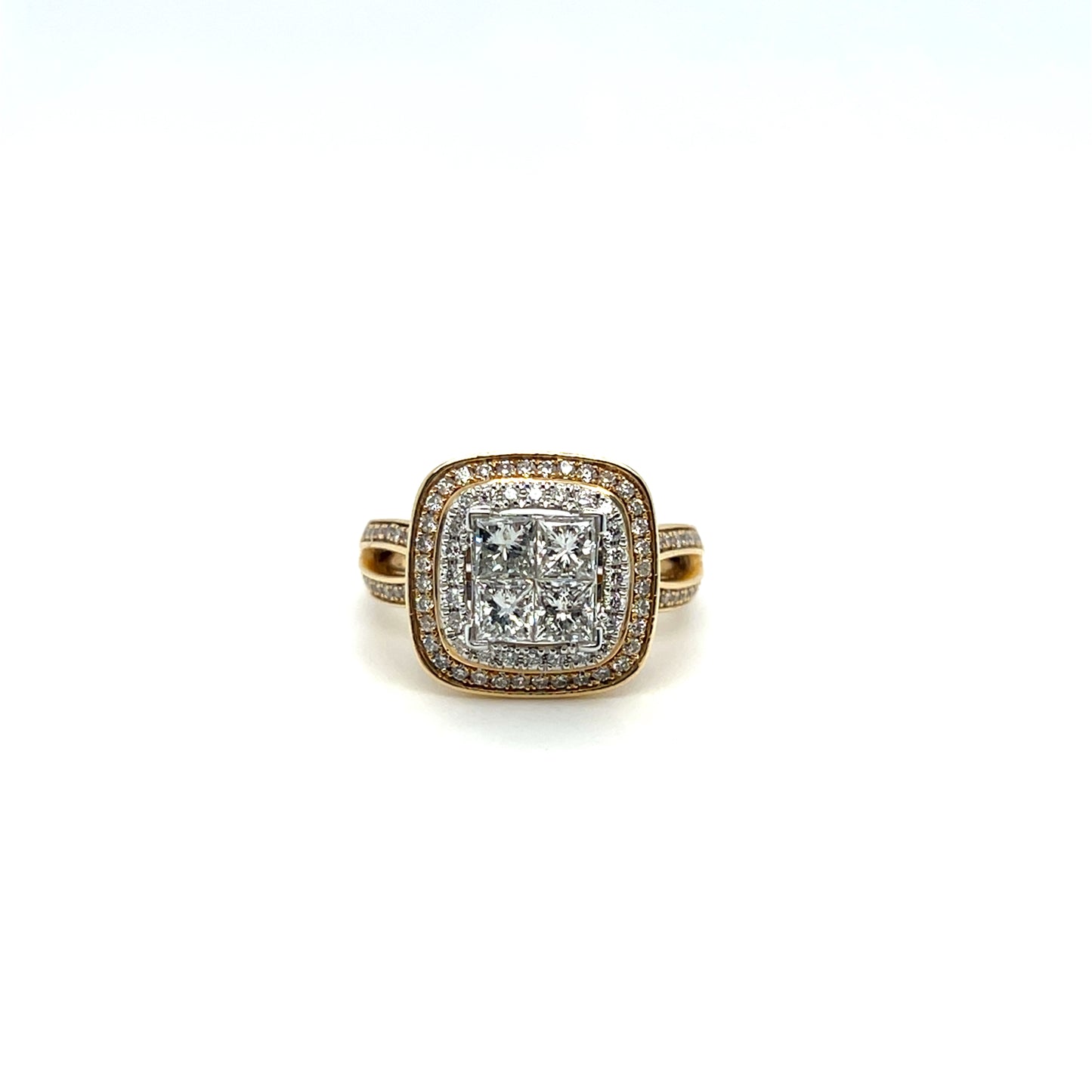 1.50CTW Diamond Ring in 14K Yellow Gold