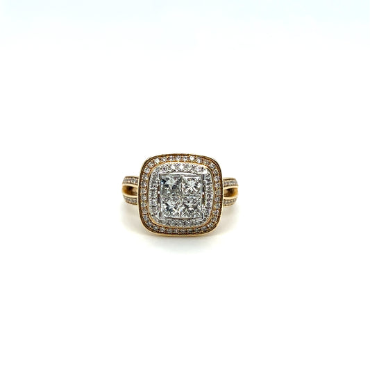 1.50CTW Diamond Ring in 14K Yellow Gold