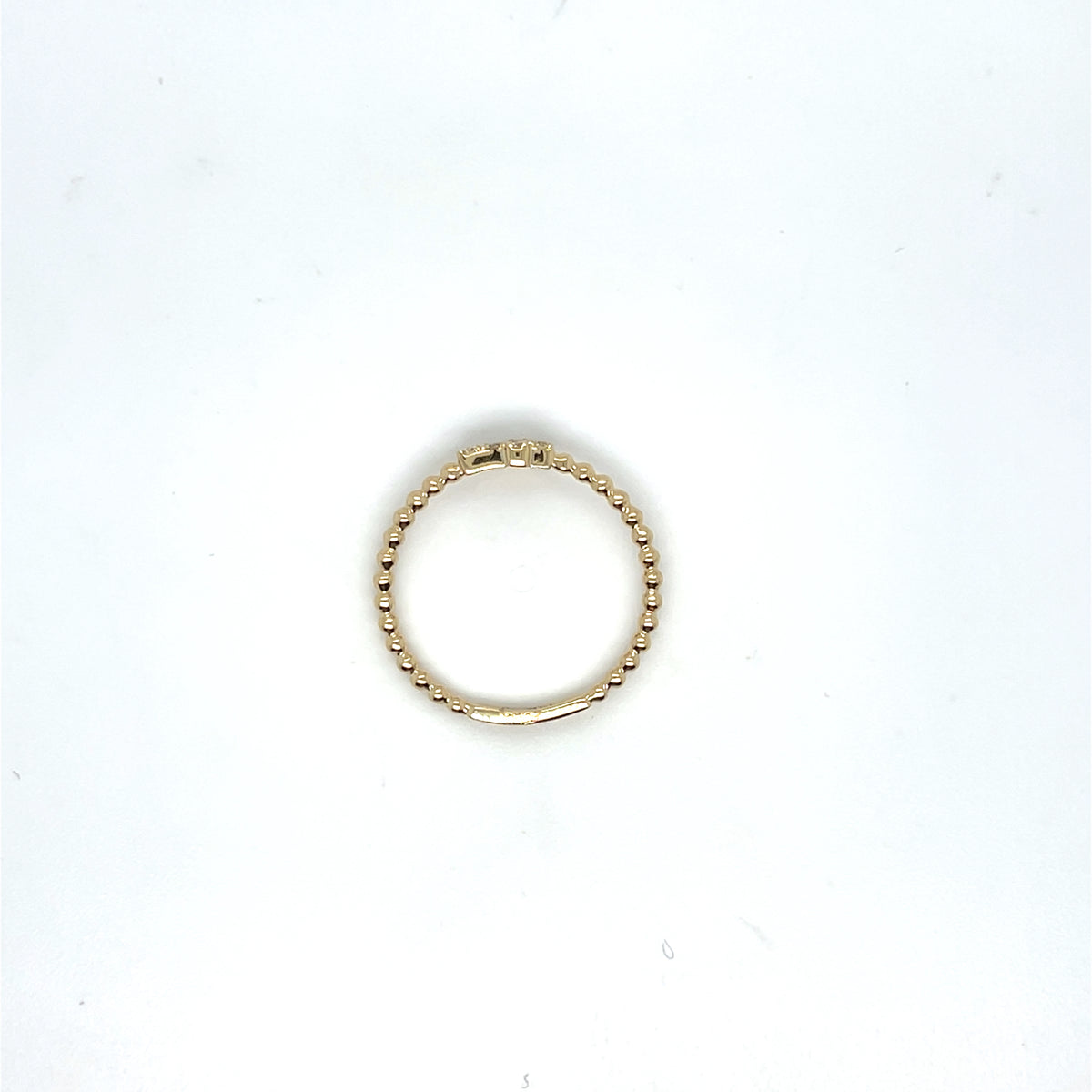 0.09 CTW Sideways Cross Diamond Ring in 14K Yellow Gold