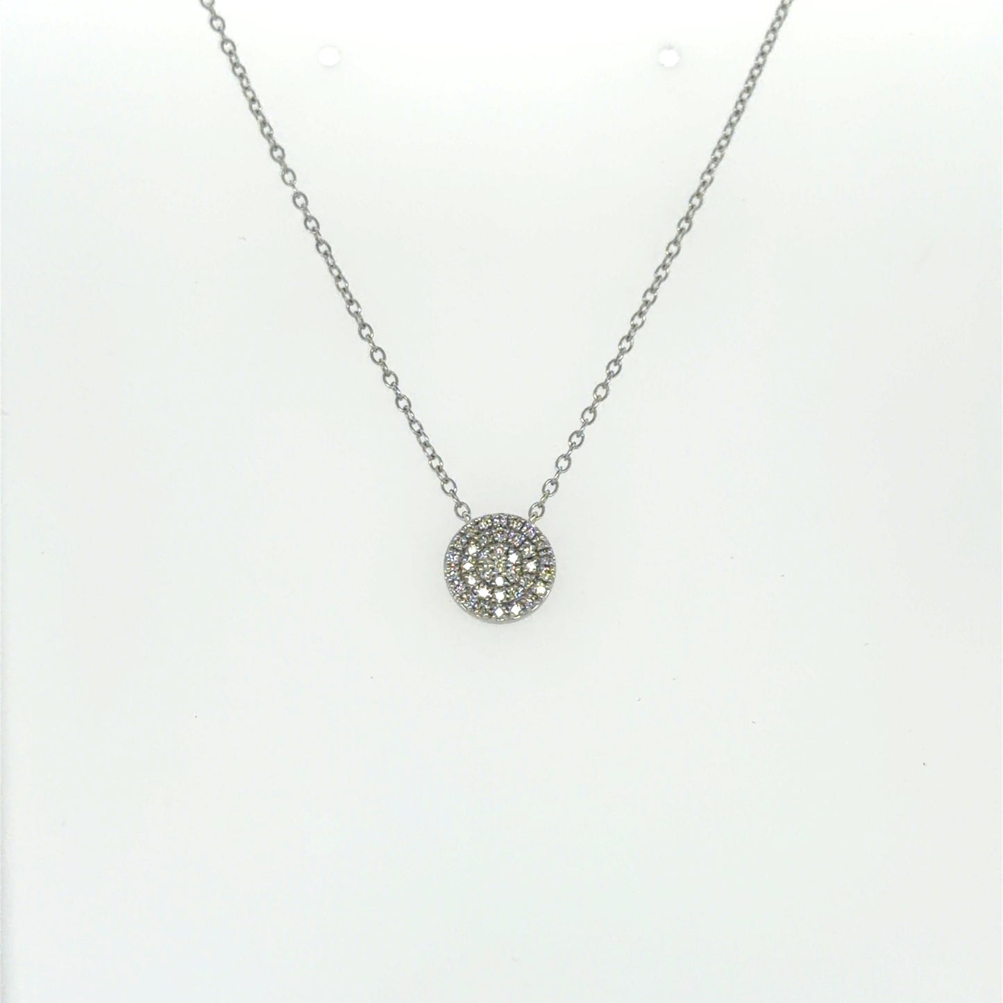0.15 CTW Pavé Diamond Pendant in 10K White Gold