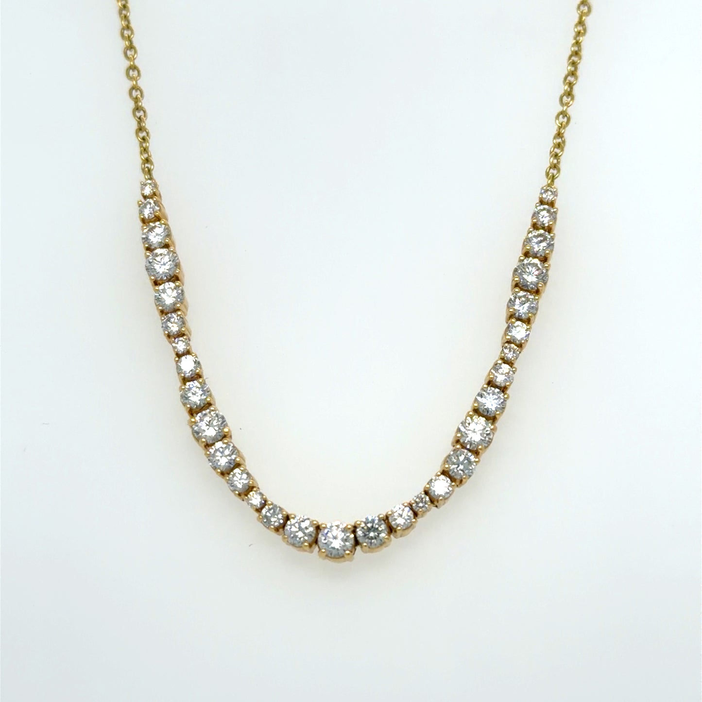 Penny Preville 1.89 CT Natural Diamond Necklace in 18K Yellow Gold