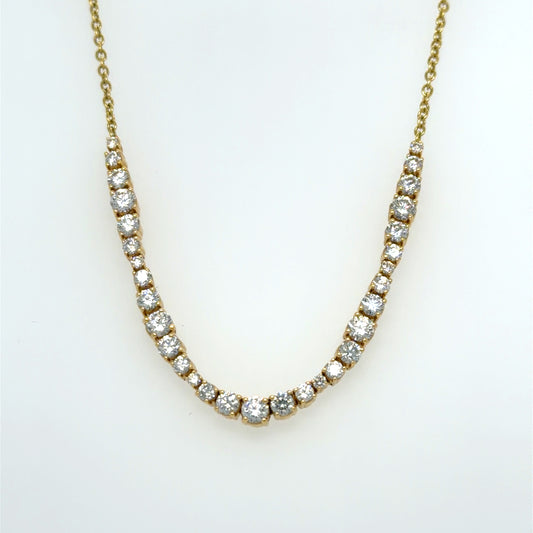 Penny Preville 1.89 CT Natural Diamond Necklace in 18K Yellow Gold