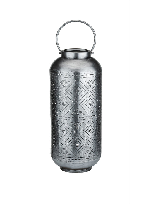 Silver Dot Cylinder Shadow Solar Lantern