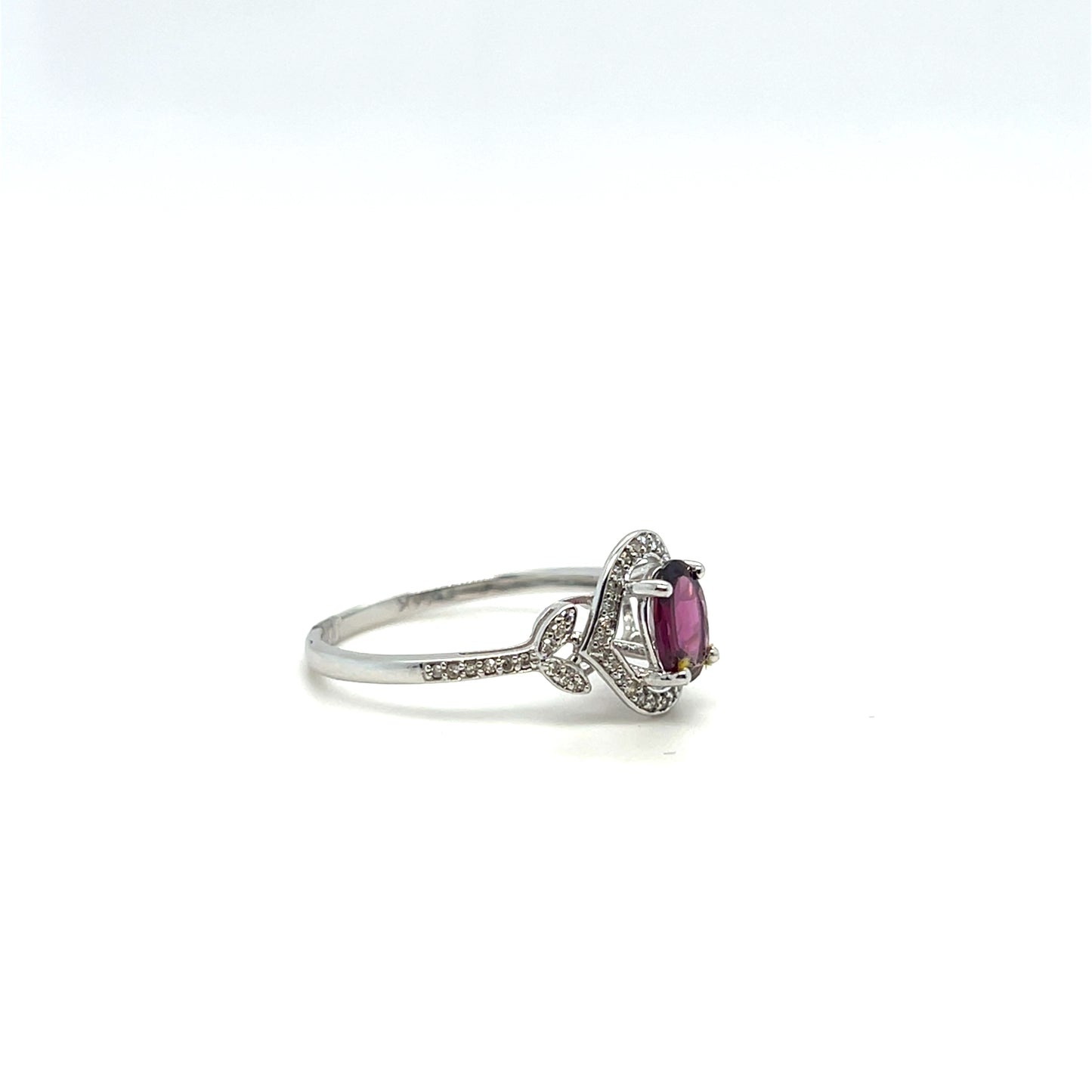 Rhodolite Garnet & 0.13CTW Diamond Ring in 14K White Gold