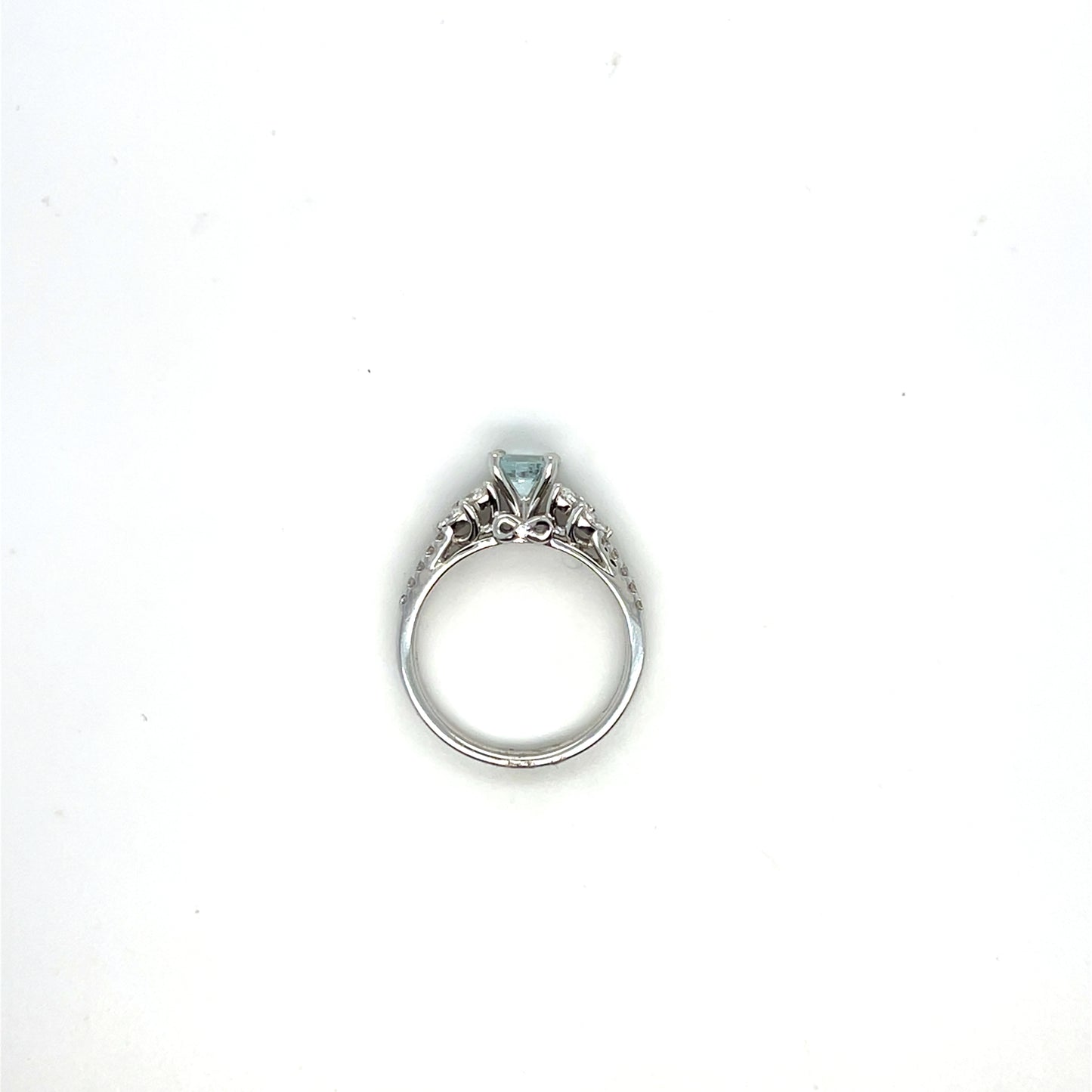 Effy 0.70CT Aquamarine & 0.55CTW Diamond Ring in 14K White Gold