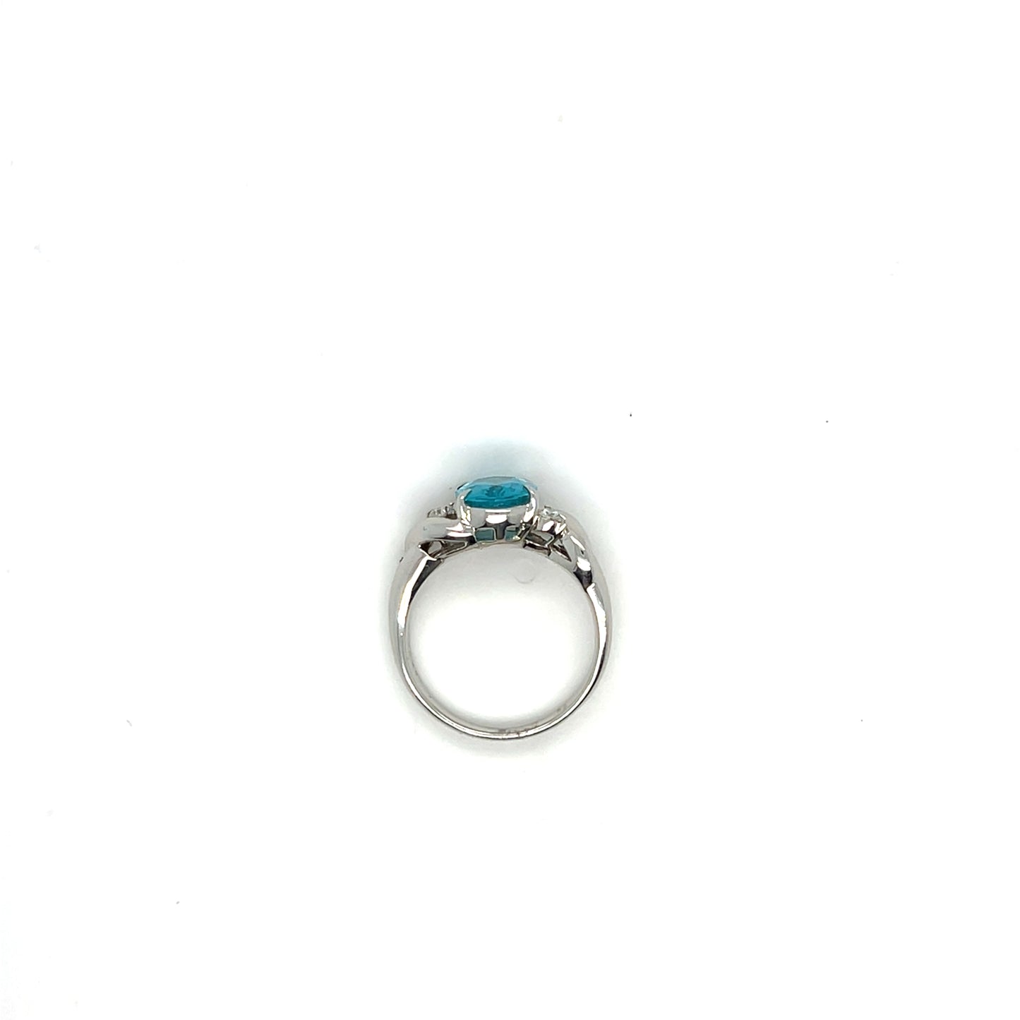 0.95CT Apatite & 0.09CTW Diamond Ring in Platinum