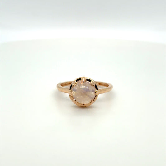 Moonstone Colored Stone Ring in 10K Rose Gold