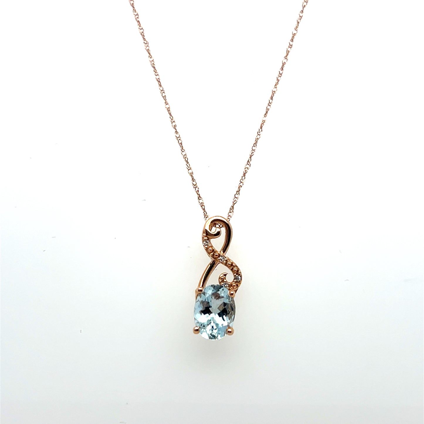 1.64CT Gemstone & 0.02CTW Diamond Pendant in 14K Rose Gold