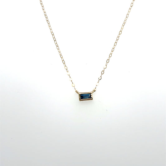 0.15CT Sapphire Pendant in 14K Yellow Gold