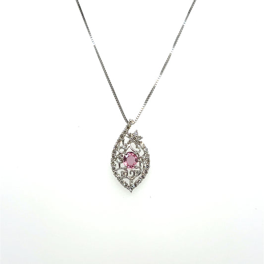 Diamond Pendant in 18K White Gold