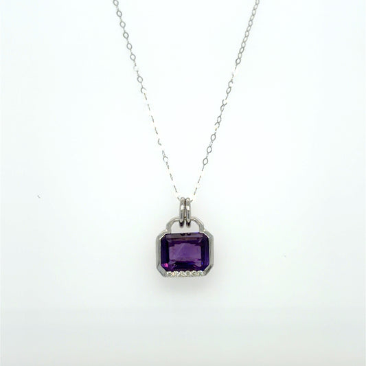 0.70 CT Ruby & Natural Diamond Classic Pendant in 10K Yellow Gold