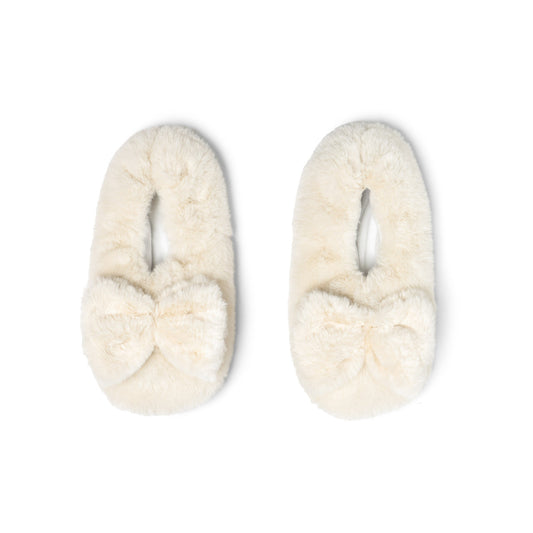 Hello Mello Cuddlers Heated Slippers - Ivory