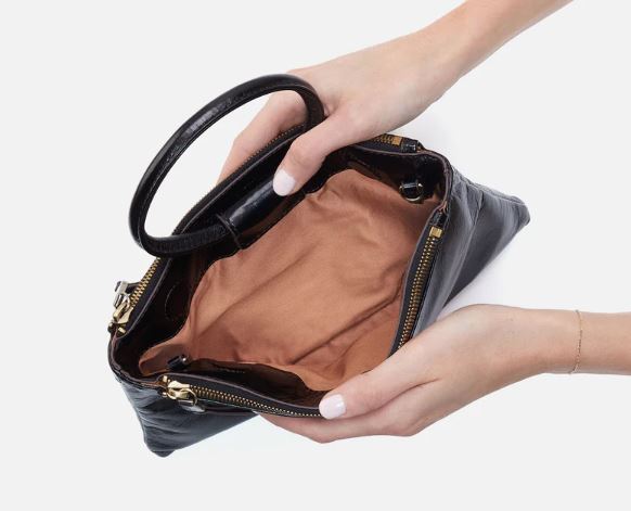 Hobo Sable Crossbody - Black Leather