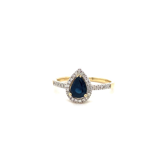.10ctw Diamond and Sapphire 14kt Yellow Gold Ring