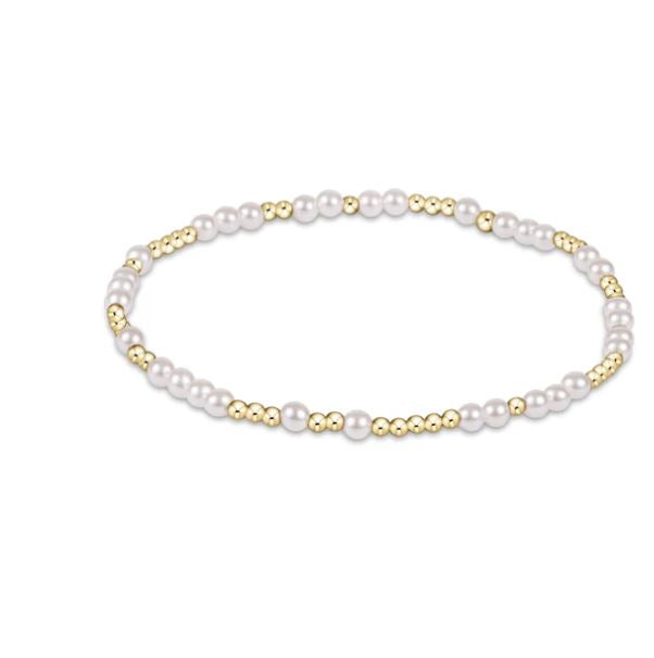 eNewton EXTENDS Hope Unwritten 3mm bead bracelet - pearl