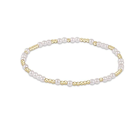 eNewton EXTENDS Hope Unwritten 3mm bead bracelet - pearl