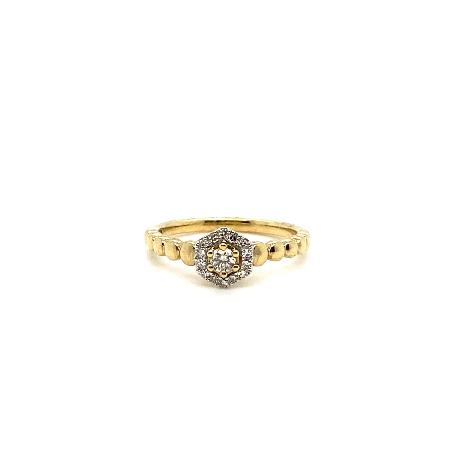 .16ctw Diamond Yellow Gold Ring