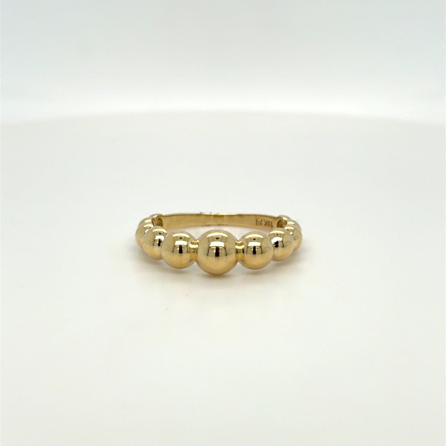Beaded Gold Band in 10K Yellow Gold