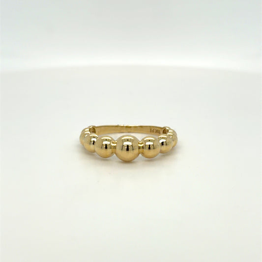 Beaded Gold Band in 10K Yellow Gold
