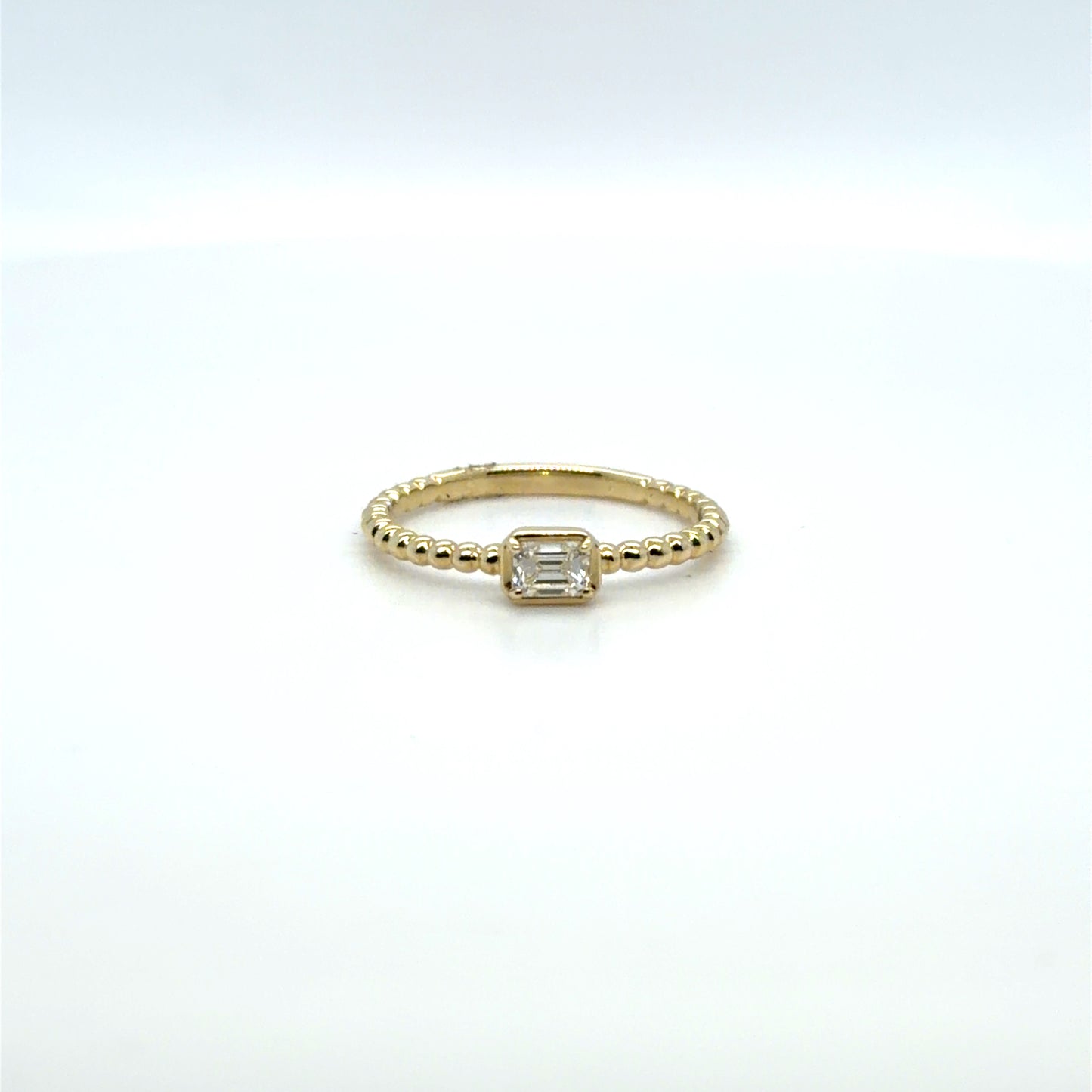 0.26 CTW Natural Diamond Emerald-Cut Cluster Ring in 14K Yellow Gold