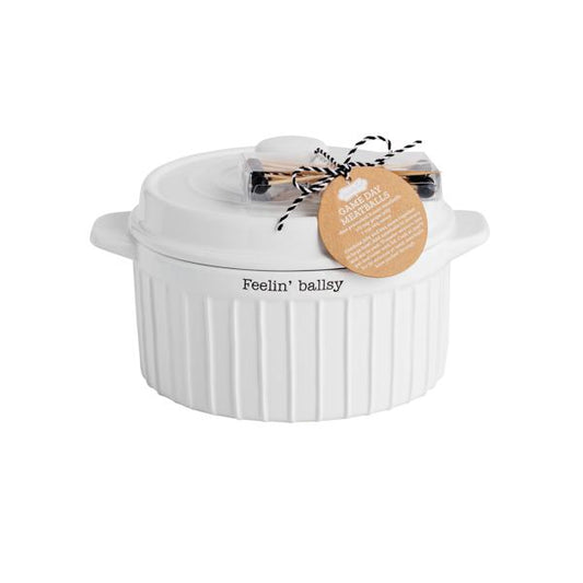 Mud Pie Meatball Bowl - feelin' ballsy