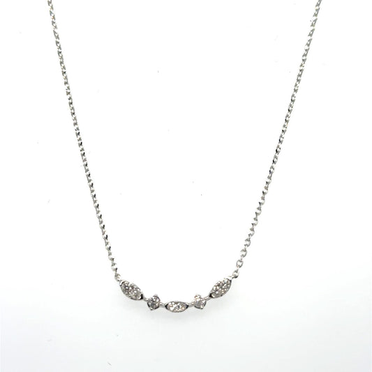 .13ctw Diamond 14kt White Gold Necklace