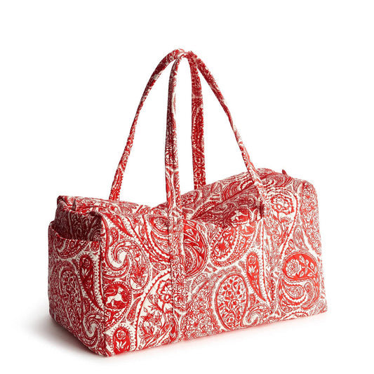 Vera Bradley Large Original Duffel Paisley Key