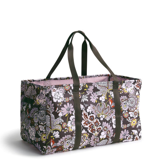 Vera Bradley Large Utility Tote - Tiny Garden Lavender Frost