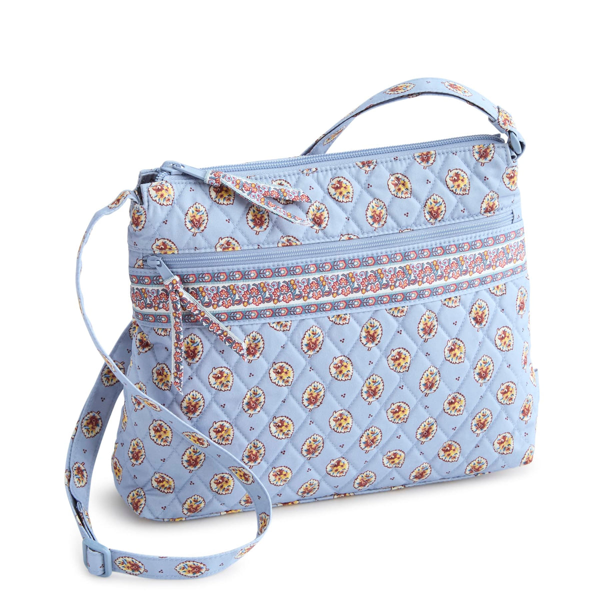 Vera Bradley Original Zip Hipster - Blue Leaf