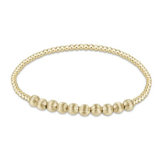 e Newton Dignity Beaded Bliss 4mm Gold Bracelet