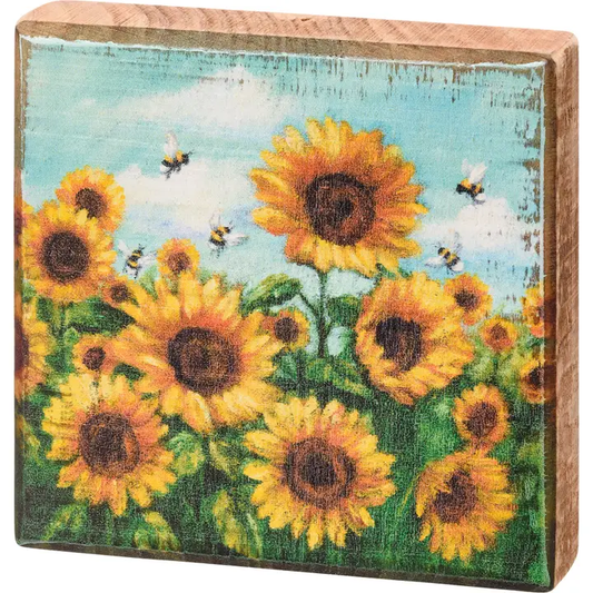 Field of Sunflowers Box Sign