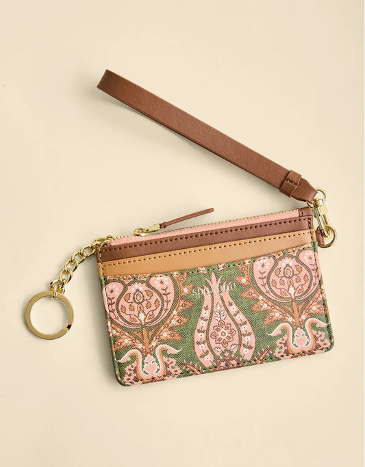 Spartina Slimcard Coinpurse Mercer House Damask Olive