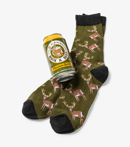 Buck a Beer Men's Beer Can Socks