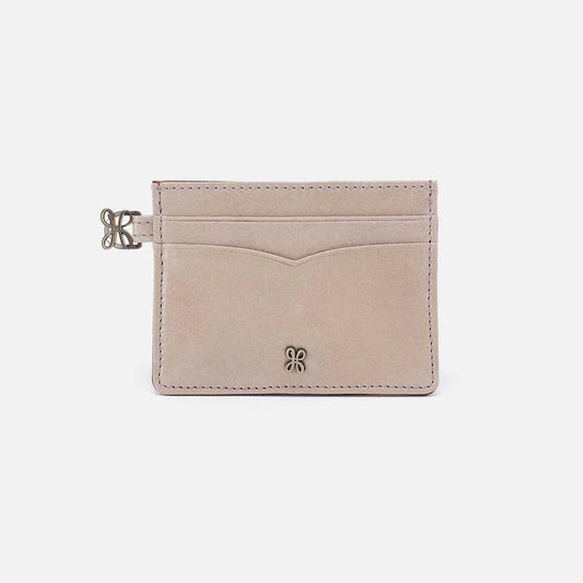 Hobo Charmed Card Case - Aniline Gloss Leather | Stone Gloss