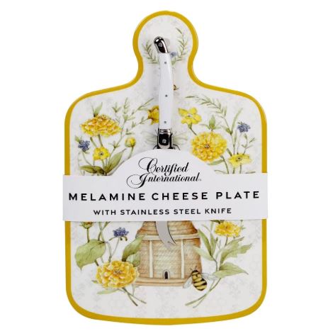 Bee Sweet Melamine Cheeseboard w/ Knife