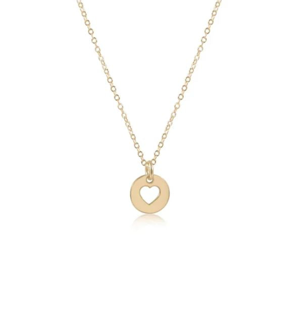 e. newton 16" necklace - love small gold disc