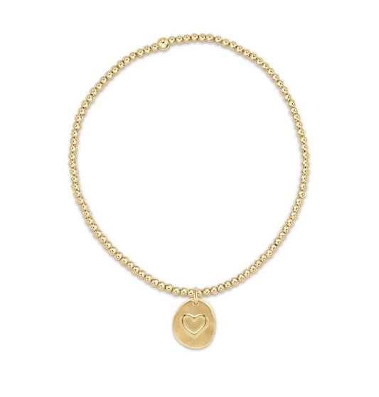 e. newton classic gold 2mm love inspire small charm