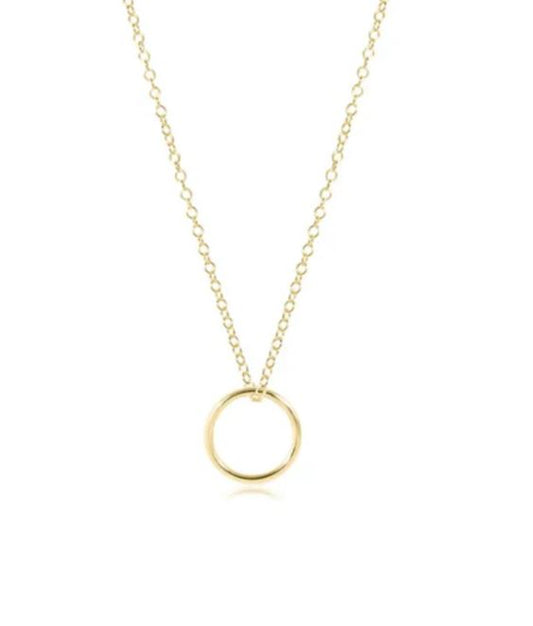e. newton 16" - halo gold charm