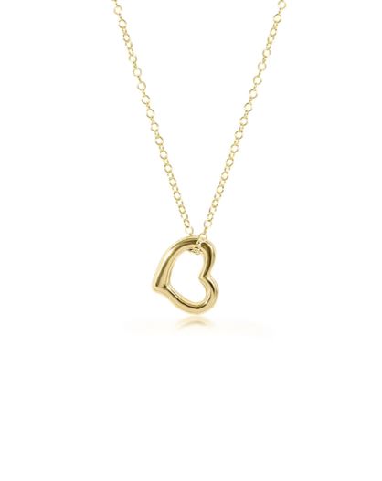 e. newton 16" necklace gold - small love gold charm