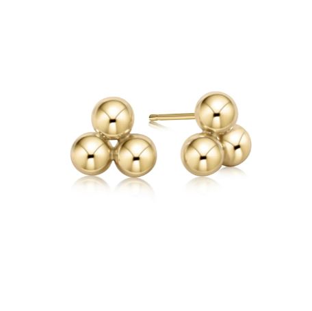e. newton classic cluster stud - 6mm gold