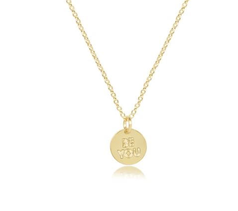 e. newton 16" necklace gold- be you. small gold disc