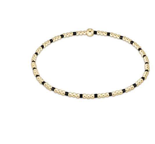 e. newton gameday hope sincerity pattern 2mm bead bracelet - onyx