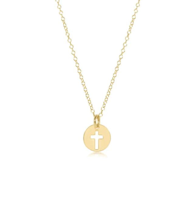 e. newton 16" necklace - blessed small gold disc